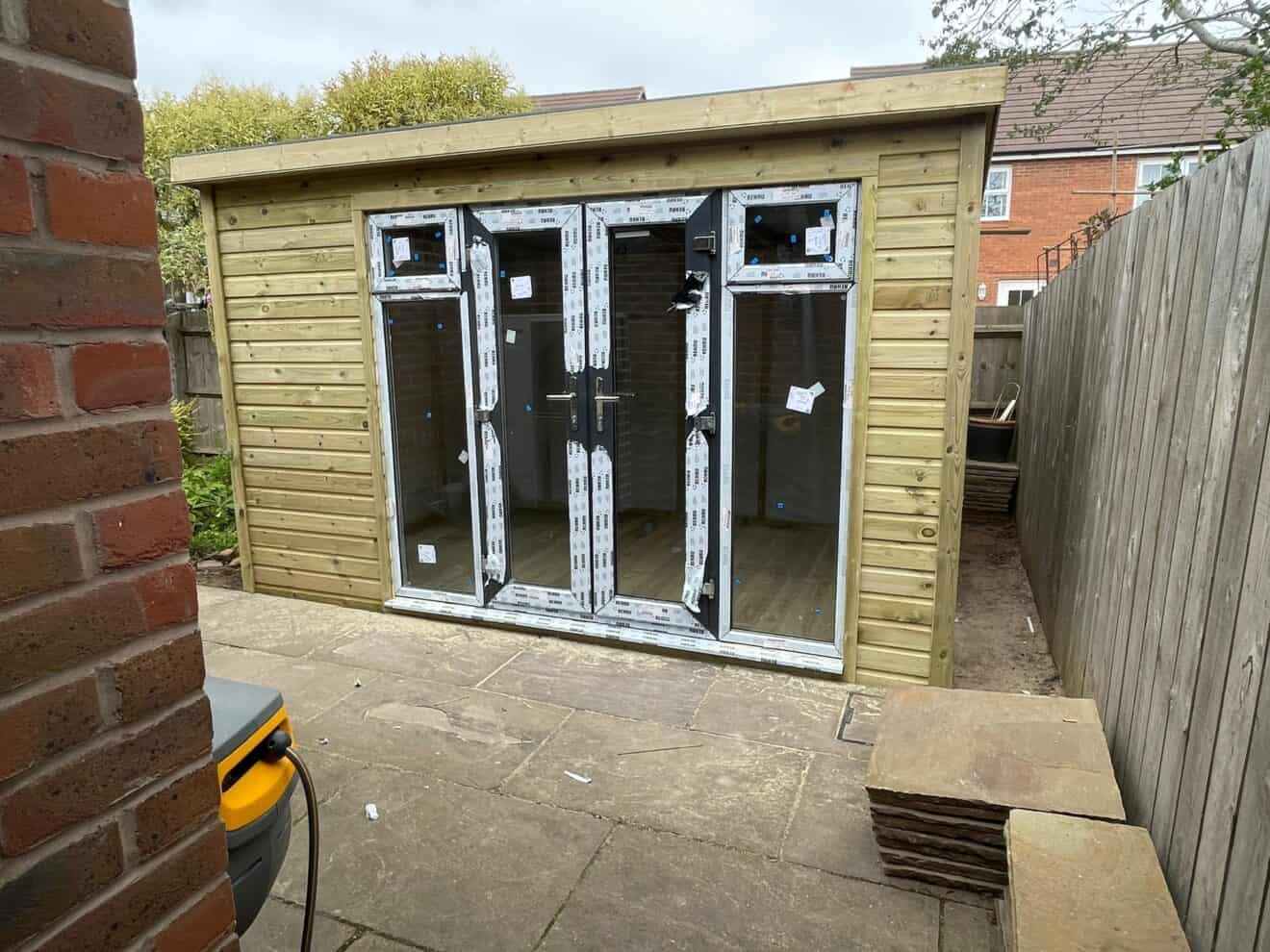 12 X 8 Pent UPVC Summerhouse Midlands Sheds Summer Houses