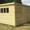10x8ft Wooden Ultimate Tantalised Pent Shed Garden Roof 2ft6in Wide Single Door