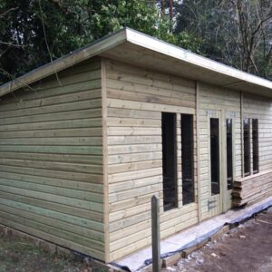 20x10ft 19mm Pent Ultimate Tanalised Summerhouse 2ft Overhang
