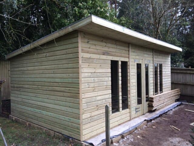 20X10Ft 19Mm Pent Ultimate Tanalised Summerhouse 2Ft Overhang
