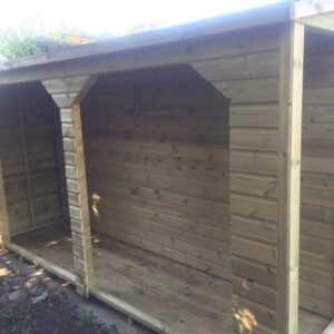 14x8ft Shed With 2ft Log Store