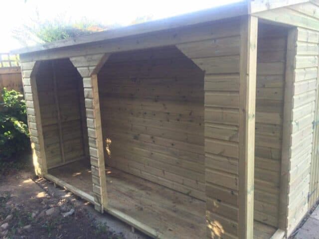 14X8Ft Shed With 2Ft Log Store