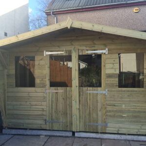 12 x 10ft Ultimate Tanalised Summerhouse, featuring 19mm thick walls!
