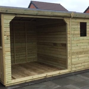 16x8ft Garden Shed with Hot Tub Shed Partition and Double Doors - Garden Shed with Hot Tub