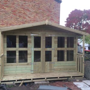 12 x 8ft wooden garden apex summerhouse