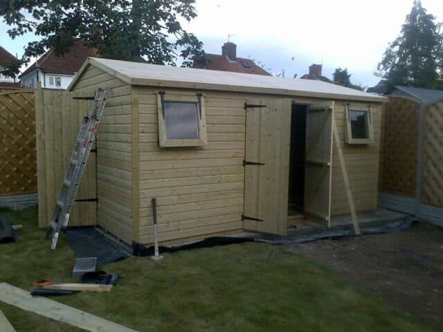 20X10Ft Wooden Tanalised Ultimate Garden Shed / Office / Garage 19Mm T&Amp;G