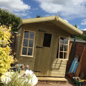 12x8ft Gazebo New Wooden Shed Georgian Style Full T+G Roof Timber 19mm