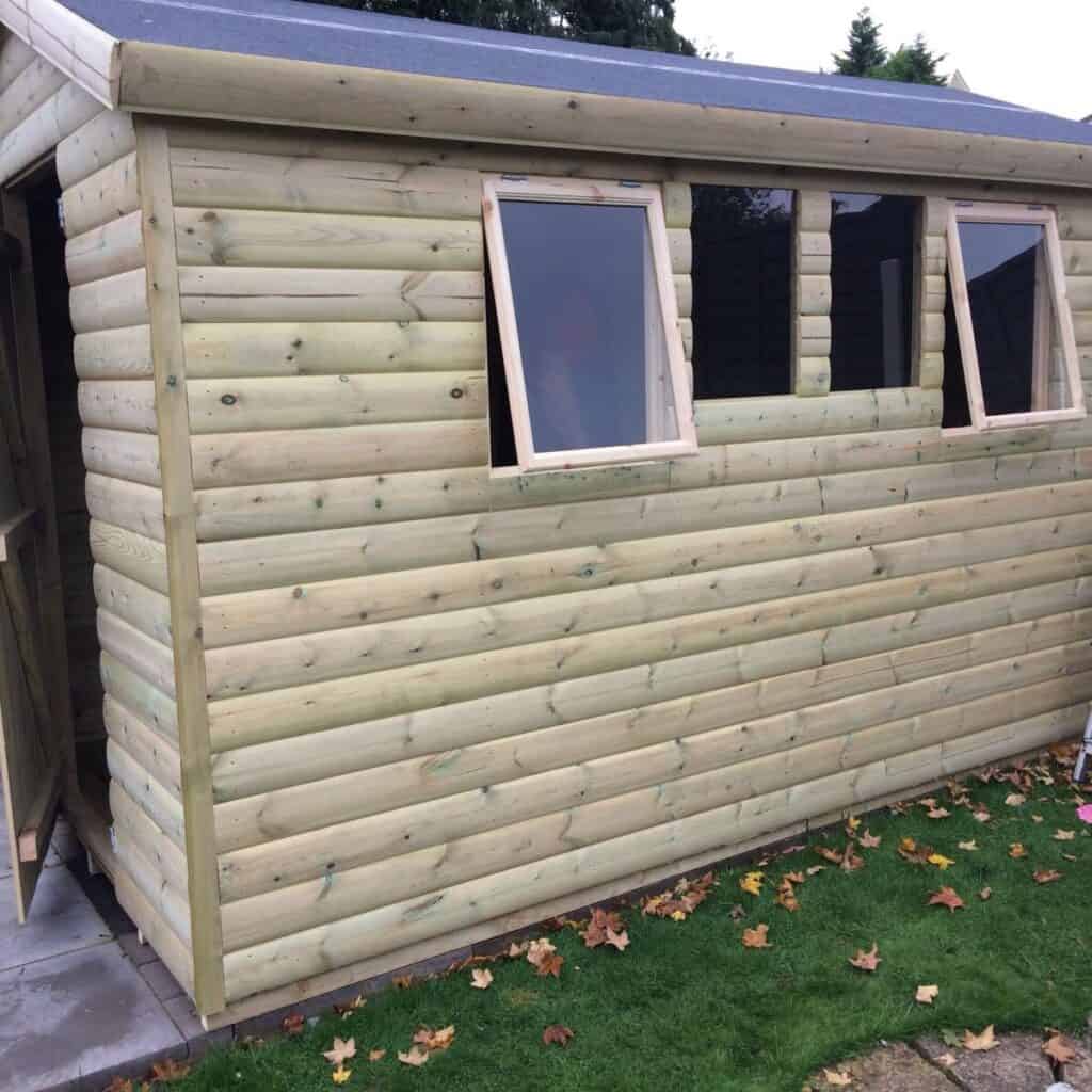 18x10 ft Ultimate Tanalised Garden Storage Shed Midlands Sheds