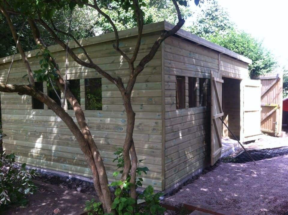 pressure-treated sheds