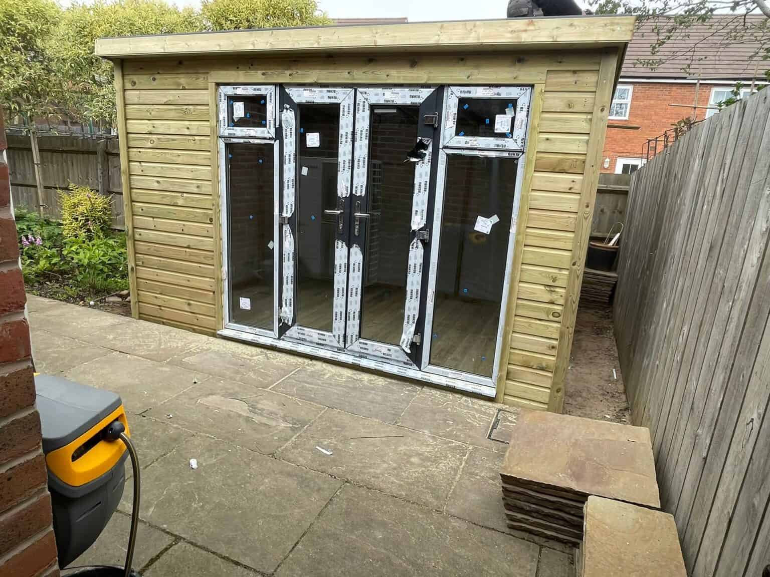 12 x 8 Pent UPVC summerhouse - Midlands Sheds & Summer Houses