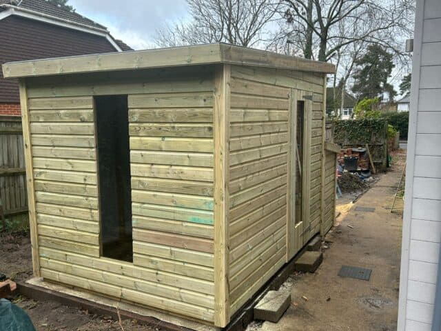 10 X 7 Ultimate Heavy Duty Pent Shed With 7 X 3 Bin Storage