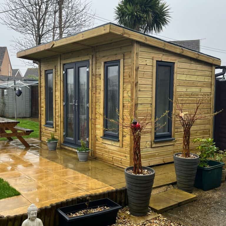 13 X 7 Upvc Summerhouse - Pent Shed Design